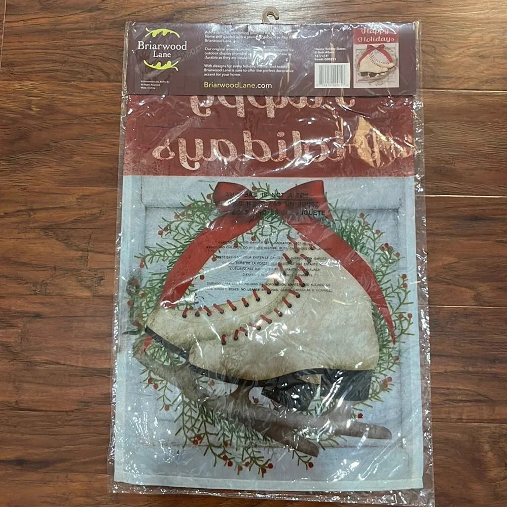 NEW Briarwood Lane Happy Holidays Skates Garden Flag - Picture 3 of 4